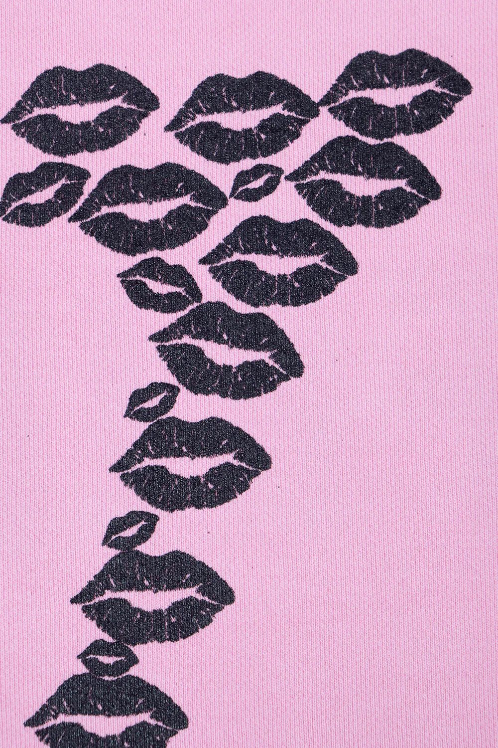 BLACK LIPSTICK FRIENDS- EMBROIDERED CROP TOP ZIP UP HOODIE (Pink) - Image 4