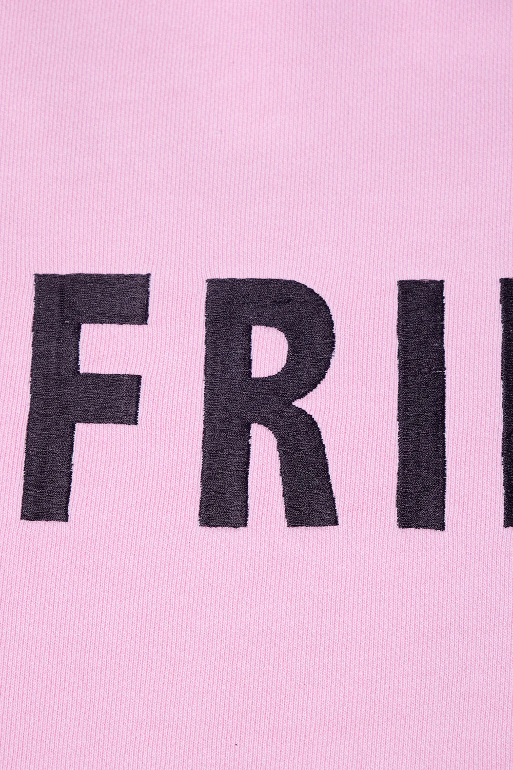 BLACK LIPSTICK FRIENDS- EMBROIDERED CROP TOP ZIP UP HOODIE (Pink) - Image 6