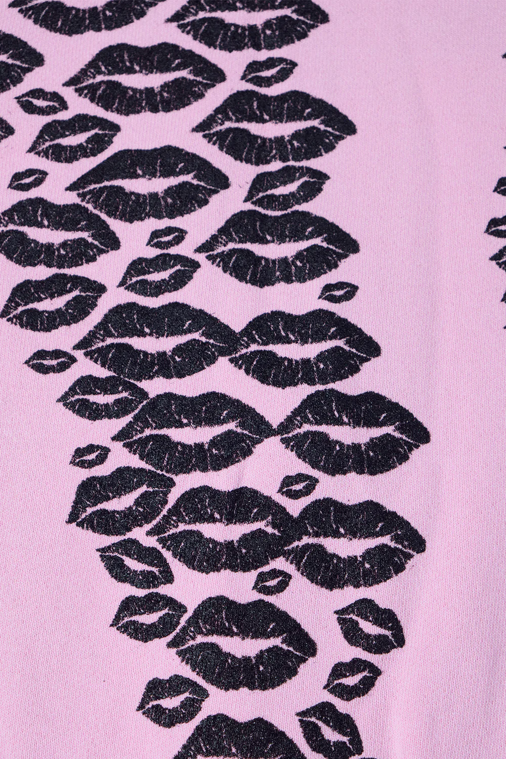 BLACK LIPSTICK FRIENDS- EMBROIDERED CROP TOP ZIP UP HOODIE (Pink) - Image 7