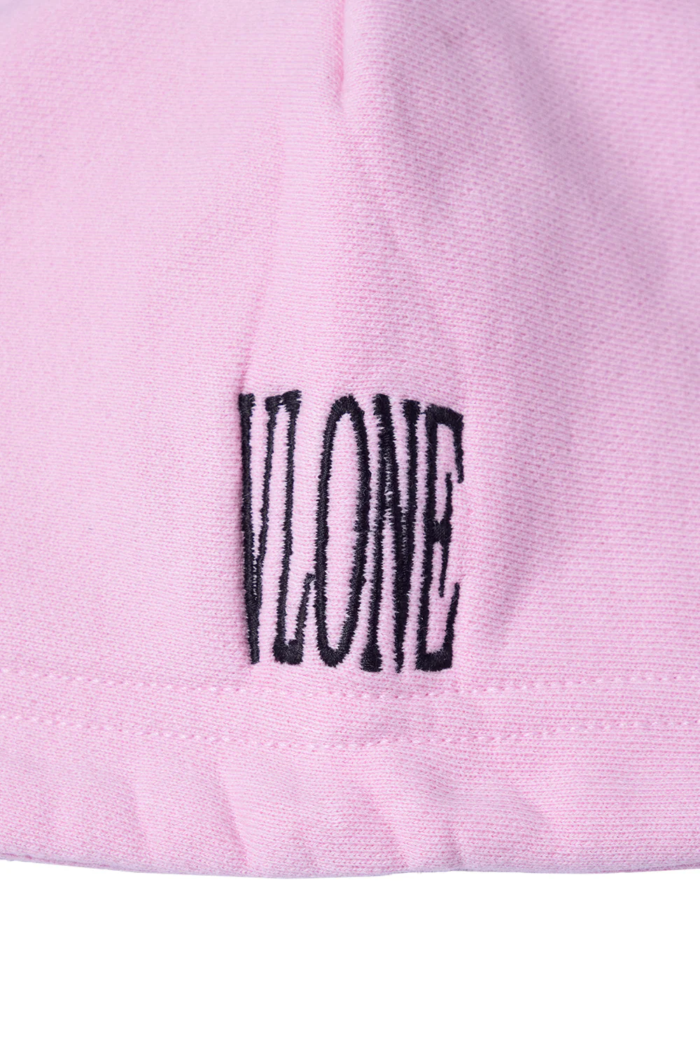 BLACK LIPSTICK FRIENDS- EMBROIDERED CROP TOP ZIP UP HOODIE (Pink) - Image 8